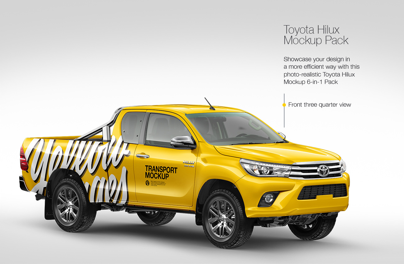 There have been five generations of the rav4 released by toyota, with rav 4 specifications slightly different with each incarnation of this popular crossover vehicle, according to motortrend. Toyota Hilux Mockup Pack 6 In 1 Pack Creative Bundles