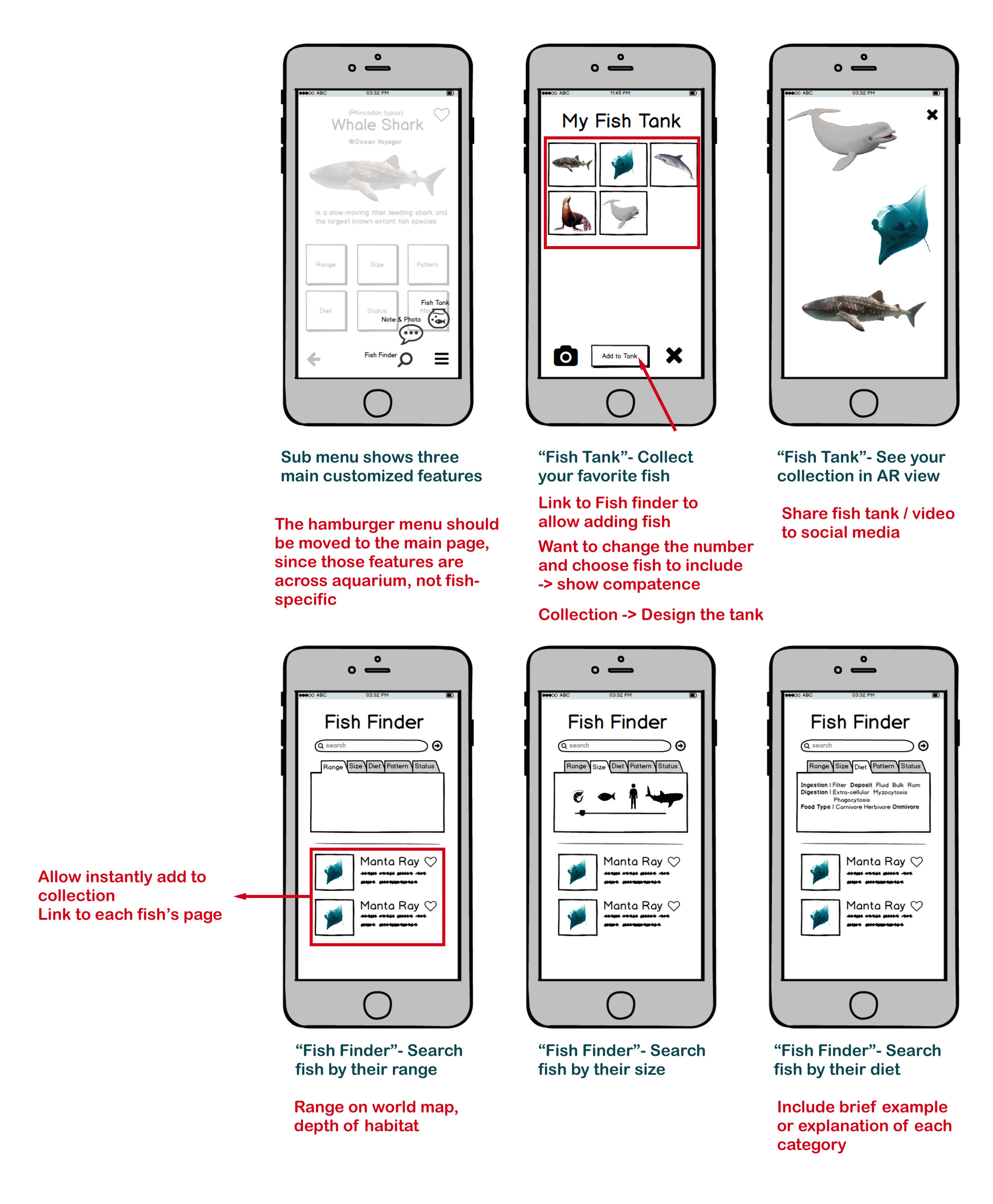 Figma, vectary, ar compatible smartphone. Ar App Design Aquarium Tica S Portfolio