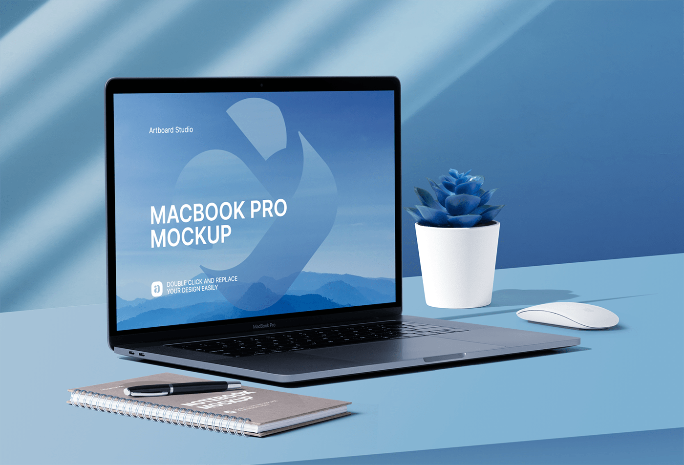 Our mockup generator lets you create beautiful macbook mockups in just a few clicks. Macbook Pro Workspace Mockup Scene