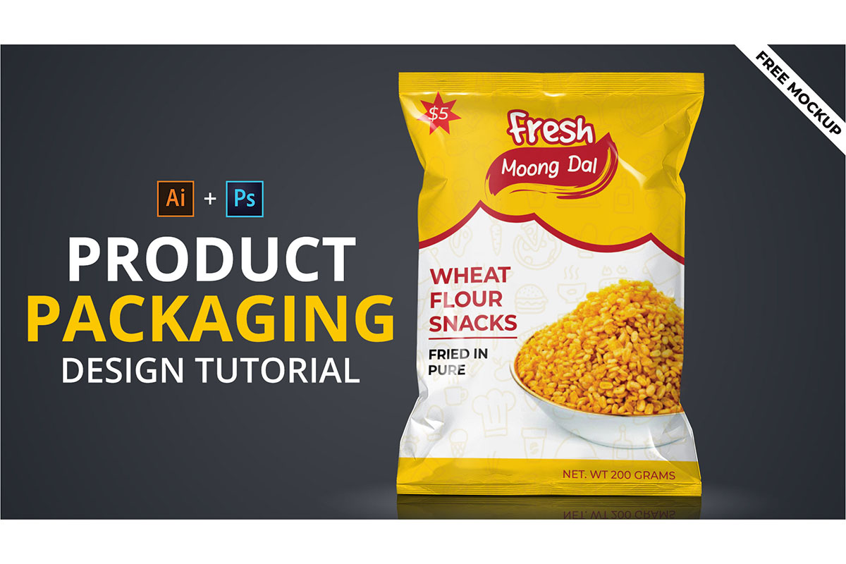 Free cotton bag mockup psd to showcase your packaging design in a. Product Packaging Design Tutorial In Illustrator Free Foil Pack Packaging Mockup Psd Download Illustrator 3d Packaging Design Maxpoint Hridoy Graphic Design Tutorial Learn More Earn More