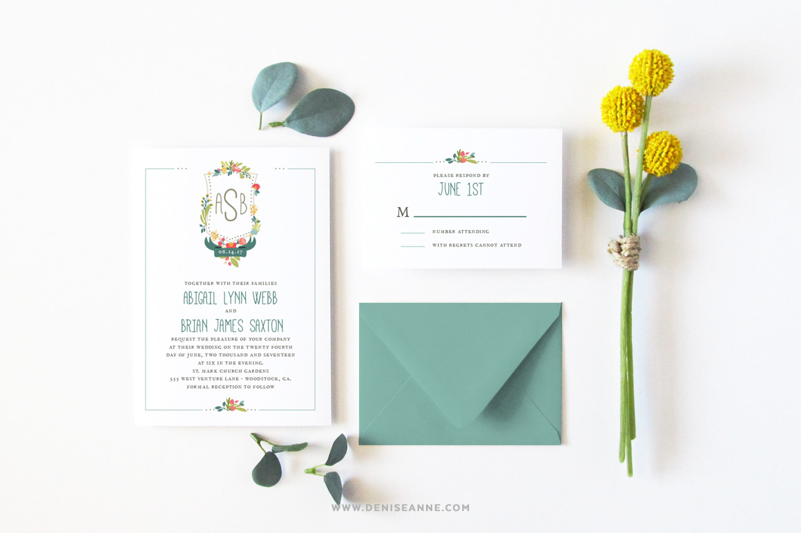 Display your brand in the most creative way. New Invitation Mockup Set Denise Anne