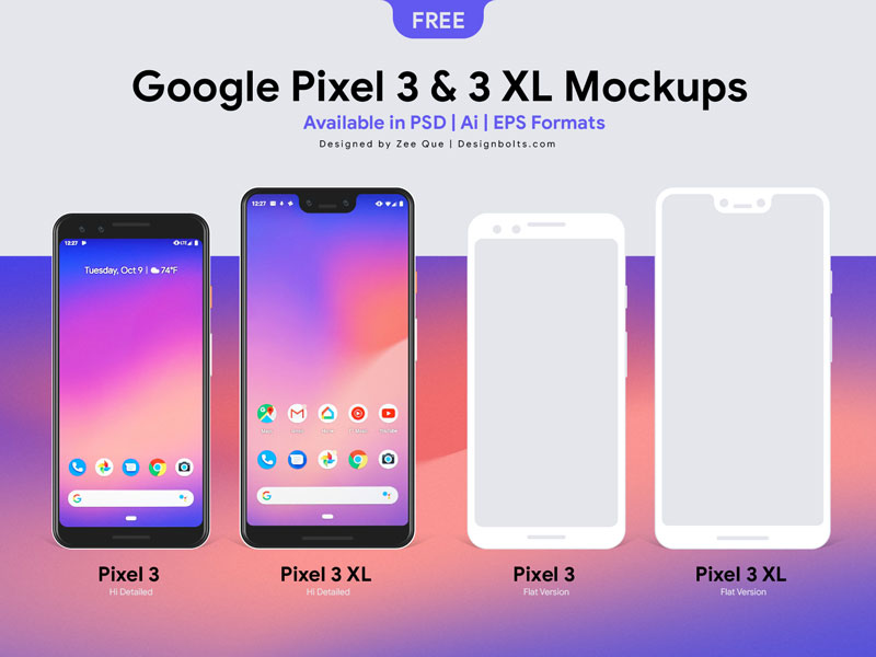Free google pixel 2 & pixel 2 xl mockup in psd, ai & eps designed by good mockups. 10 Free Google Pixel 3 Mockup Templates Graphic Design Resources