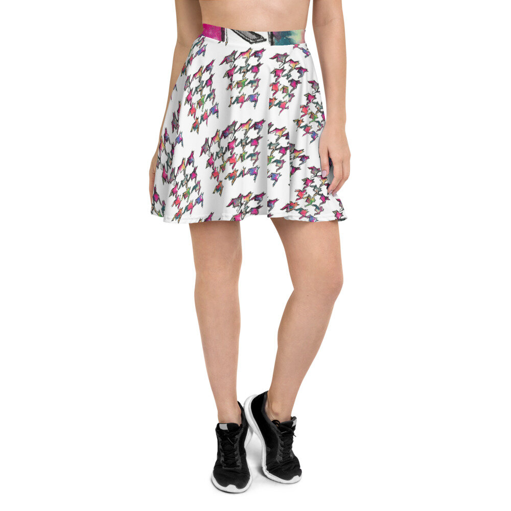 ✓ free for commercial use ✓ high quality images. Houndstooth All Over Print Skater Skirt Jacx Art Illustration Design Sound