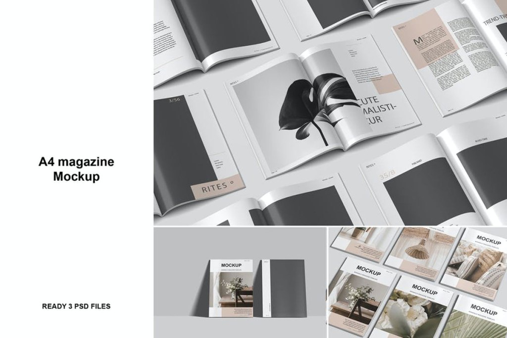 40+ Download A4 Magazine Free Mockup&nbsp;Psd