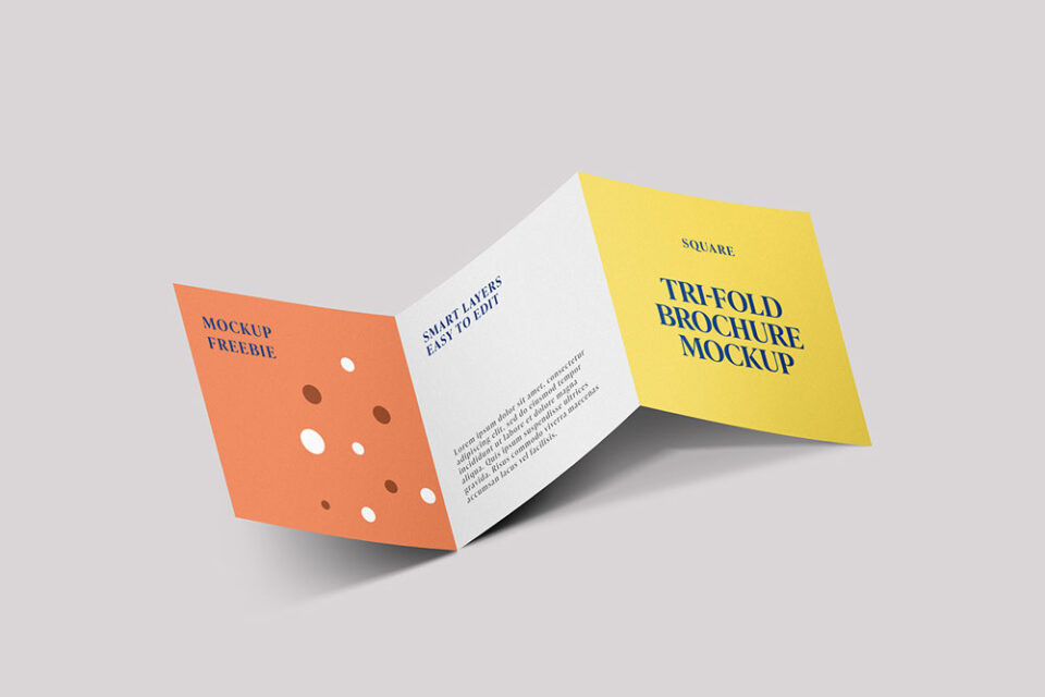 14+ Download Tri Fold A4 Brochure Mockup Free&nbsp;Psd